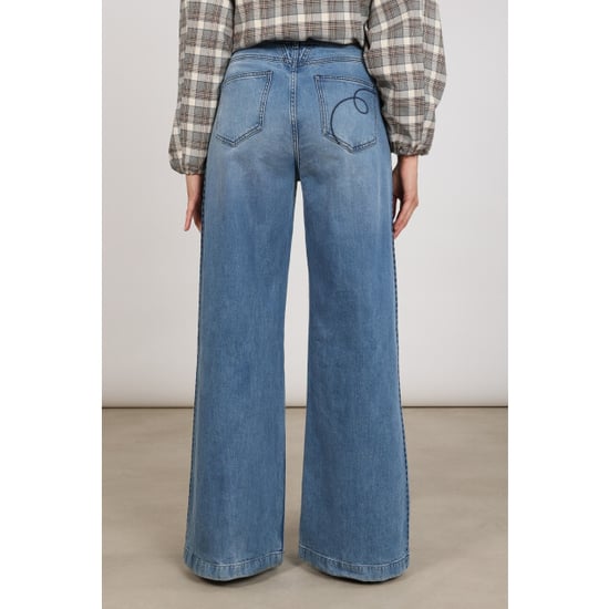 Nukus Nkf09118 298 stevi pants embroidery blue denim - Image 5