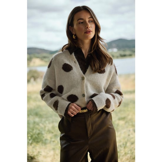 Nukus Nkf05031 388 laure cardigan dots offwhite/chocolate - Image 1