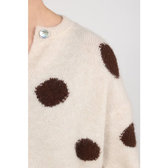 Nukus Nkf05031 388 laure cardigan dots offwhite/chocolate - Image 3