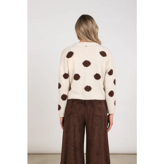 Nukus Nkf05031 388 laure cardigan dots offwhite/chocolate - Image 6