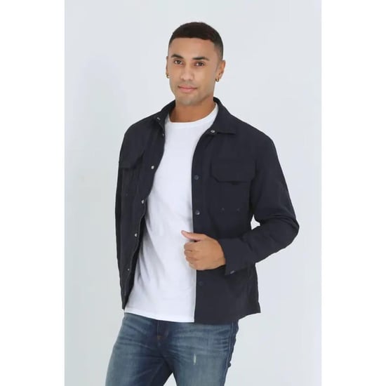 Brave Soul Mens Jacket Full Zip Button Fastening Collared Jacket - Image 1