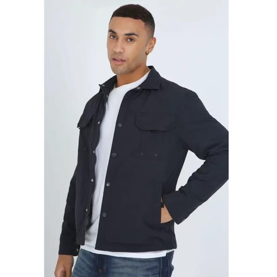 Brave Soul Mens Jacket Full Zip Button Fastening Collared Jacket - Image 2