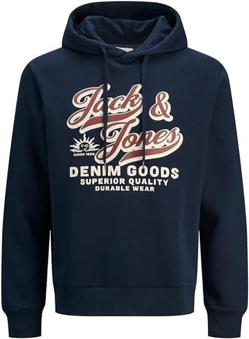 JACK & JONES Mens Big & Tall Plus Size Sweat Hoodie - Image 1
