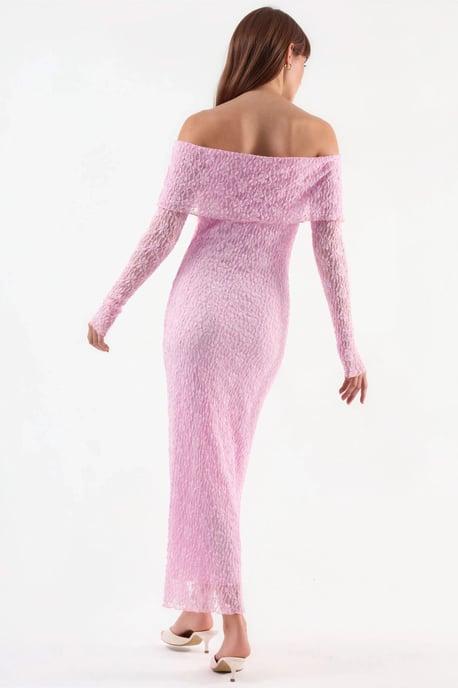 Avtagbar Jacquard Bodycon Midi-klänning - Image 3