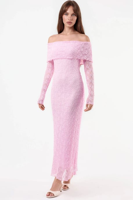 Avtagbar Jacquard Bodycon Midi-klänning - Image 5
