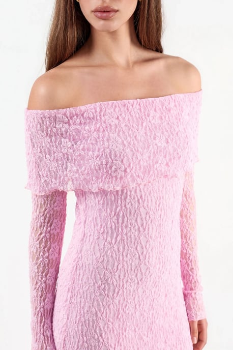 Avtagbar Jacquard Bodycon Midi-klänning - Image 6