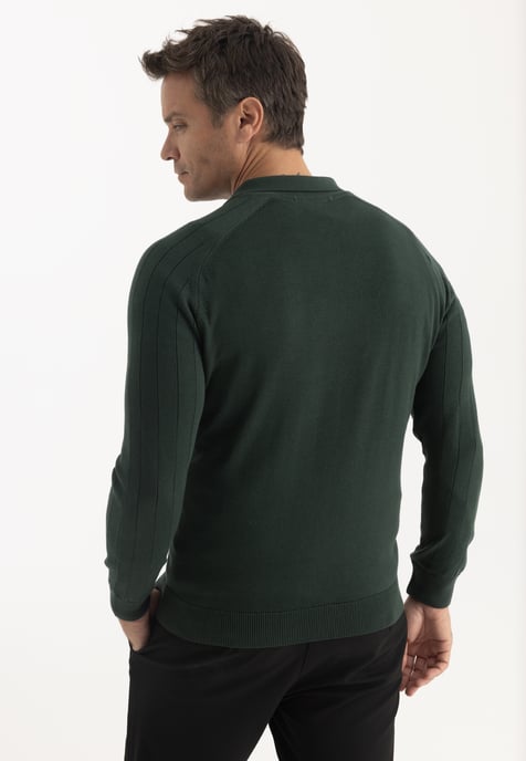 Pullover Polo Collar Zip Up Pullover - Image 5