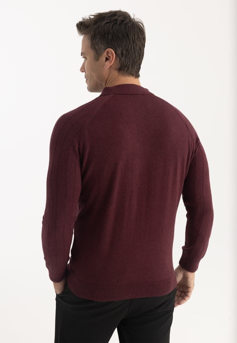 Pullover Polo Collar Zip Up Pullover - Image 5