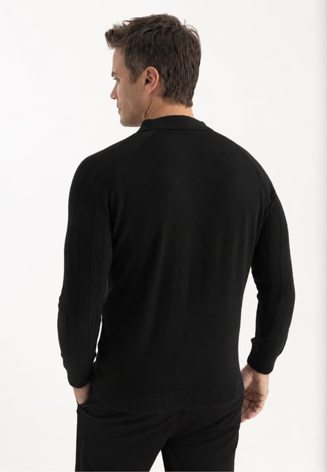 Pullover Polo Collar Zip Up Pullover - Image 5