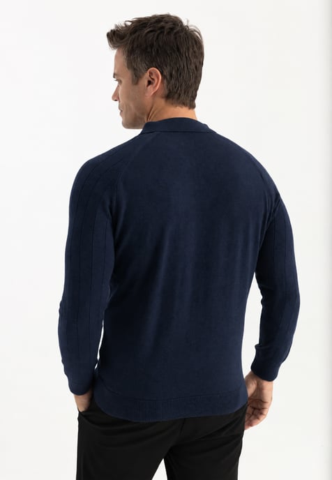 Pullover Polo Collar Zip Up Pullover - Image 5