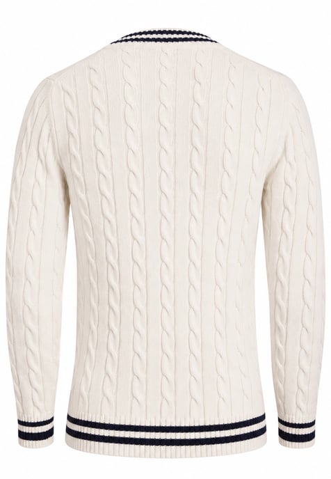 Pullover V-Neck Cable Knit Pullover - Image 3