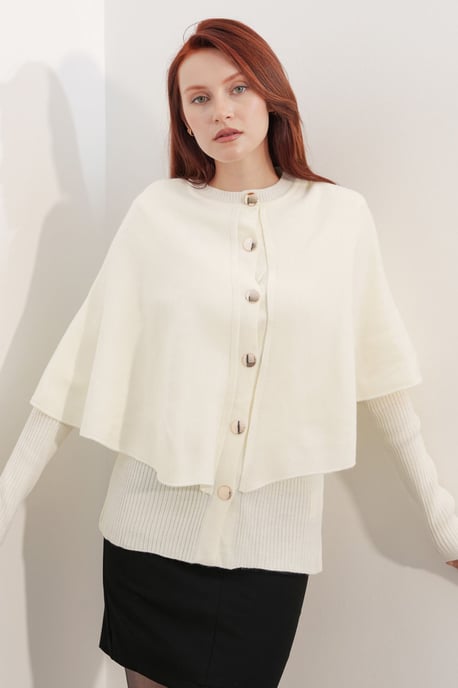 Ribbed Textured Long Sleeve Button-Up Cardigan - Image 1
