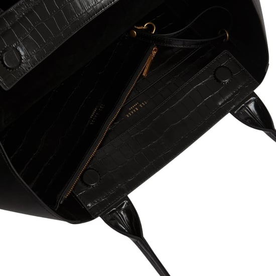 Ted Baker Croc Effect Knot Bow Black Tote Bag - Image 4