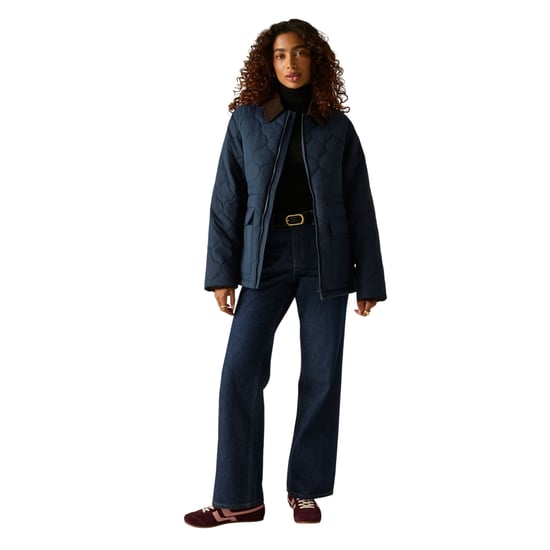 Regatta Womens/Ladies Amira Quilted Padded Jacket (Navy) - Image 4