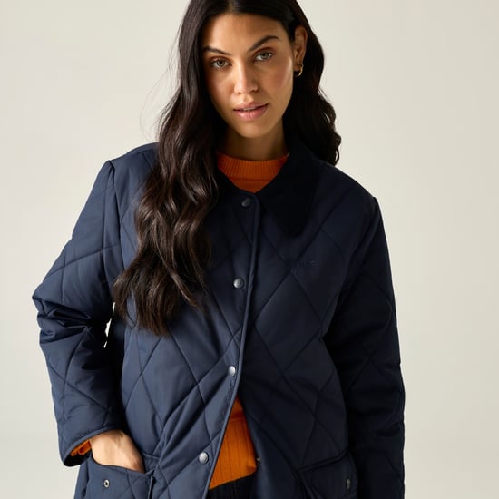 Regatta Womens/Ladies Orla Kiely Eclipse Mid Length Jacket (Navy) - Image 4