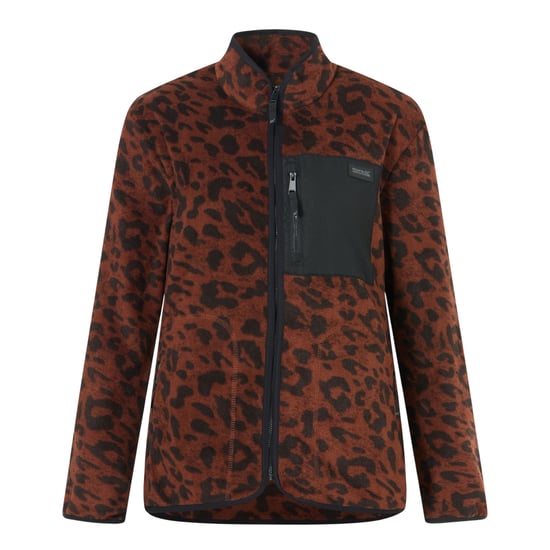 Regatta Womens/Ladies Frankie Leopard Full Zip Fleece Jacket (Dark) - Image 1