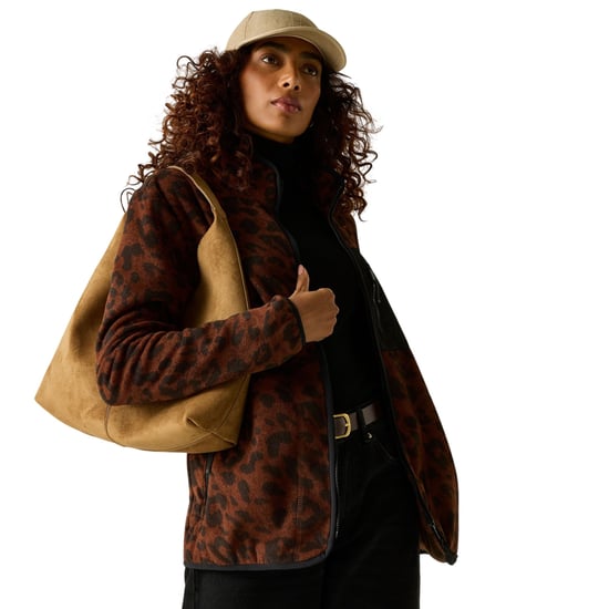 Regatta Womens/Ladies Frankie Leopard Full Zip Fleece Jacket (Dark) - Image 3