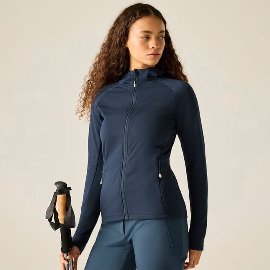 Dare 2B Womens/Ladies Ventura Stretch Hooded Midlayer (Navy) - Image 1