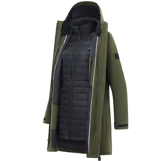 Regatta Womens/Ladies Denbury 3 in 1 Jacket (Dark Khaki/Black) - Image 4