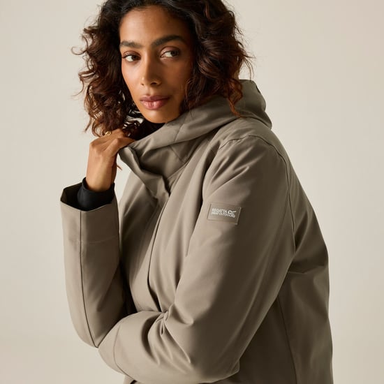 Regatta Womens/Ladies Ramona Leopard Print Insulated Waterproof Jacket (Mocha) - Image 5