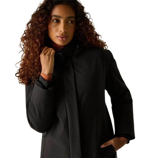 Regatta Womens/Ladies Janna Waterproof Long Length Insulated Jacket (Black) - Image 3