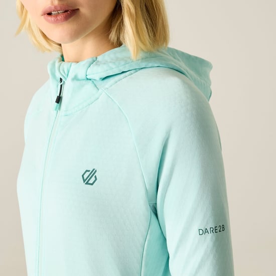 Dare 2B Womens/Ladies Ventura Stretch Hooded Midlayer (Water Ballet) - Image 5