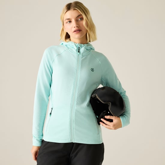 Dare 2B Womens/Ladies Ventura Stretch Hooded Midlayer (Water Ballet) - Image 6