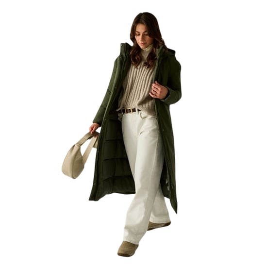 Regatta Womens/Ladies Janna Waterproof Long Length Insulated Jacket (Dark Khaki) - Image 1