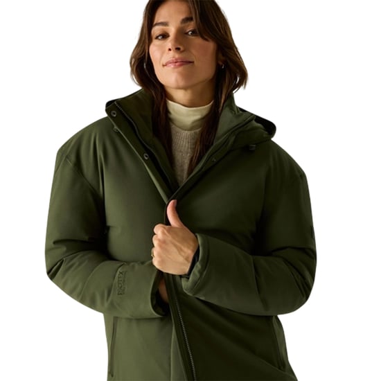 Regatta Womens/Ladies Janna Waterproof Long Length Insulated Jacket (Dark Khaki) - Image 4