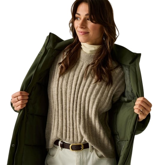 Regatta Womens/Ladies Janna Waterproof Long Length Insulated Jacket (Dark Khaki) - Image 5
