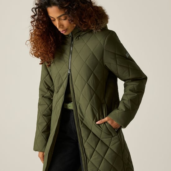 Regatta Womens/Ladies Fionne Long Length Jacket (Dark Khaki) - Image 6