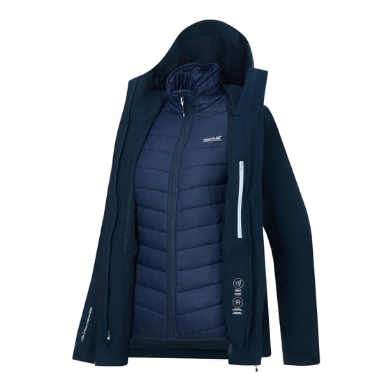 Regatta Dames/Dames Wentwood 3 in 1 Jas (Marine) - Image 6