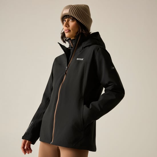 Regatta Dames/Dames Wentwood 3 in 1 Jas (Zwart/Mocha) - Image 3