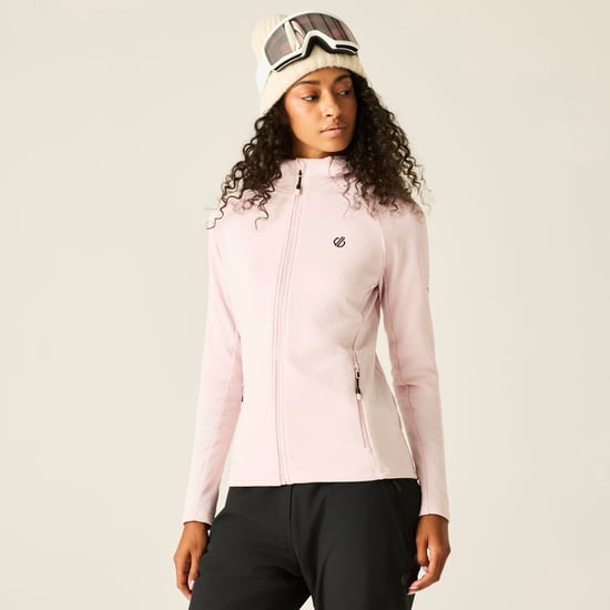 Dare 2B Womens/Ladies Ventura Stretch Hooded Midlayer (Pink Haze) - Image 1