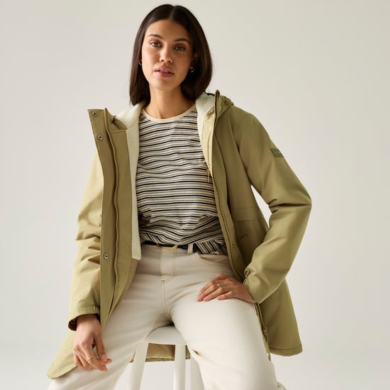 Regatta Womens/Ladies Brielly Waterproof Jacket (Barleycorn/Light Vanilla) - Image 3