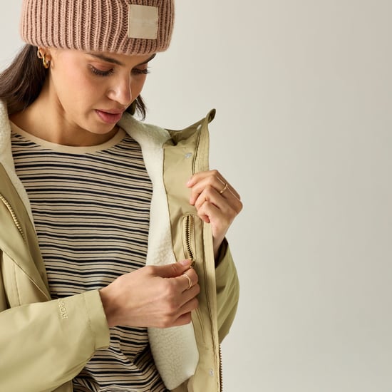 Regatta Womens/Ladies Brielly Waterproof Jacket (Barleycorn/Light Vanilla) - Image 6