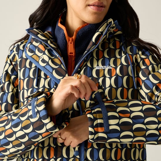 Regatta Womens/Ladies Orla Kiely Oval Insulated Waterproof Jacket (Navy/Multicoloured) - Image 6