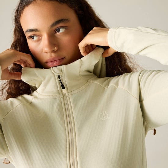 Dare 2B Womens/Ladies Ventura Stretch Hooded Midlayer (Almond Milk) - Image 5