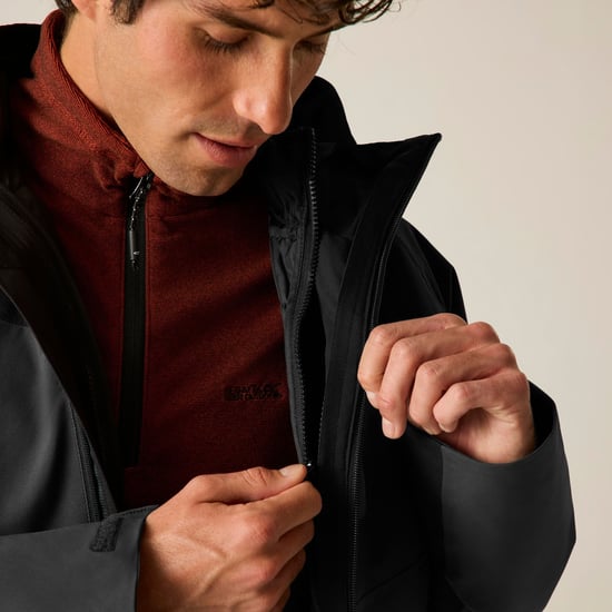 Regatta Mens Wentwood 3 in 1 Jacket (Ash/Black) - Image 4