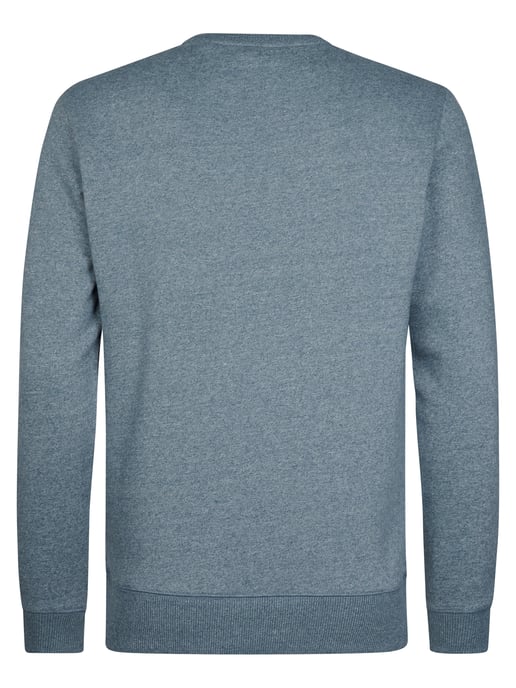 Petrol Industries - Heren Gemêleerde trui met ronde hals steelmont - Blauw - Image 2