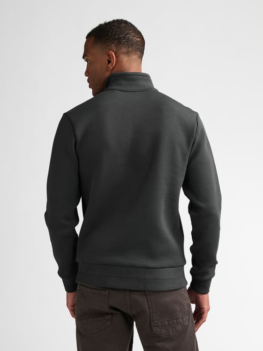 Petrol Industries - Heren Katoenen sweater met korte ritssluiting steelcore - Groen - Image 4
