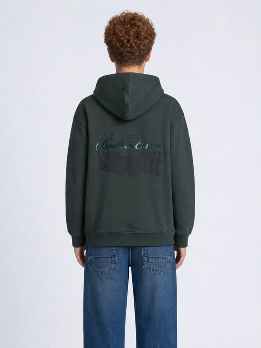 Petrol Industries - Jongens Loose fit hoodie steelrun - Groen - Image 4