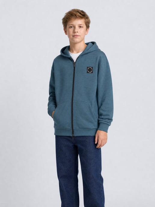 Petrol Industries - Jongens Scuba hoodie met rits staal - Blauw - Image 3