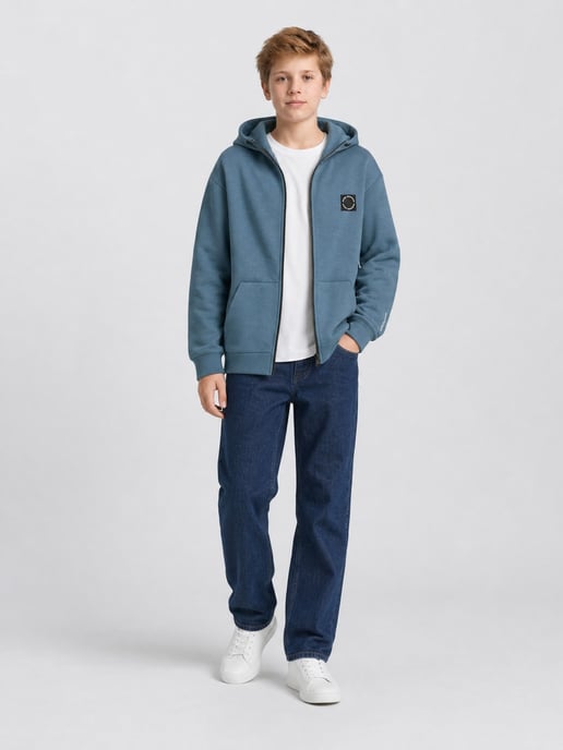 Petrol Industries - Jongens Scuba hoodie met rits staal - Blauw - Image 5