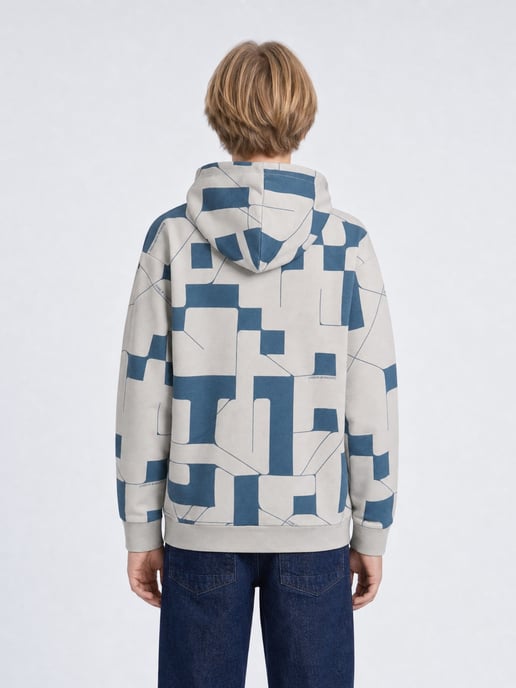 Petrol Industries - Jongens Hoodie met geometrische print - Zwart - Image 4