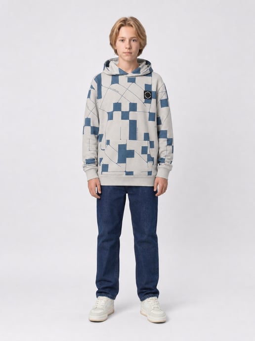 Petrol Industries - Jongens Hoodie met geometrische print - Zwart - Image 5