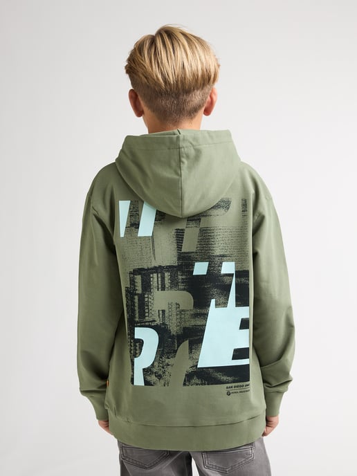 Petrol Industries - Jongens Gebreide hoodie met print Chapala - Groen - Image 4