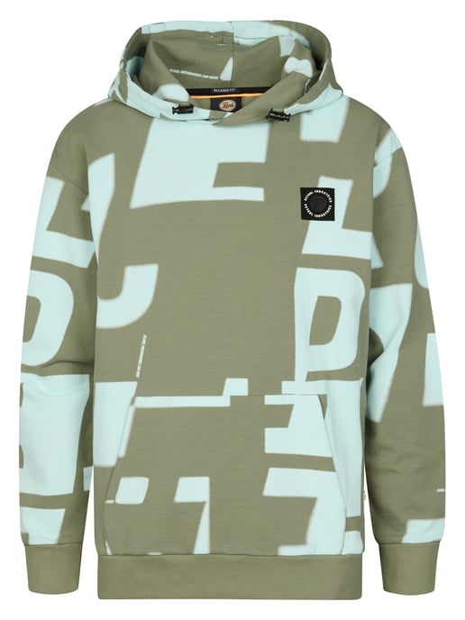 Petrol Industries - All-over Print Hoodie Laguna Boys - Green - Image 1