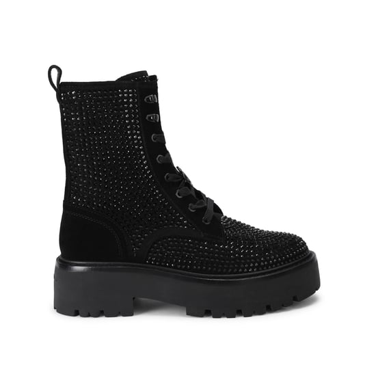 Kurt Geiger London Suede Crystal Chunky Ankle Boots - Image 1