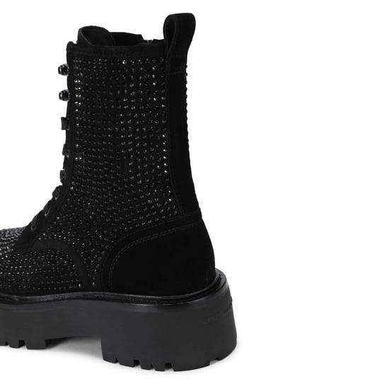 Kurt Geiger London Suede Crystal Chunky Ankle Boots - Image 3